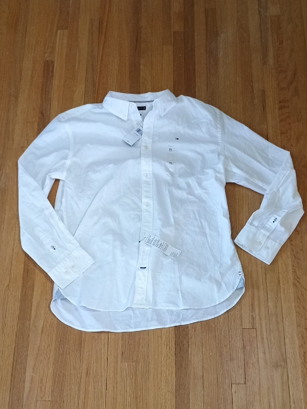 Tommy Hilfiger White Classic Button-Down Dress Shirt